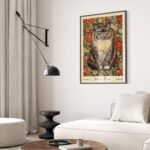 William Morris Grumpy Cat Art Print