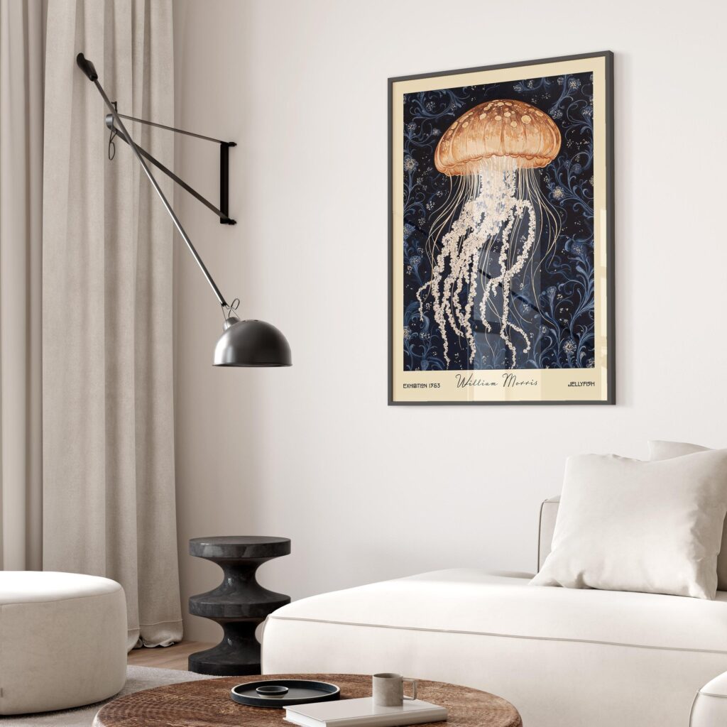 William Morris Jellyfish Poster