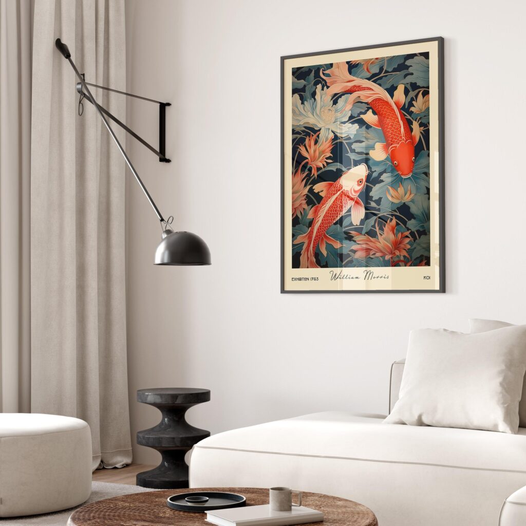 William Morris Koi Fish Art Print