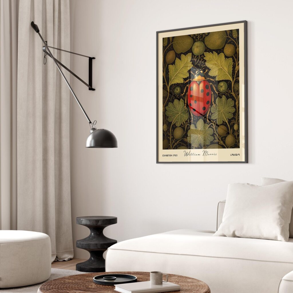 William Morris Ladybug Art Print