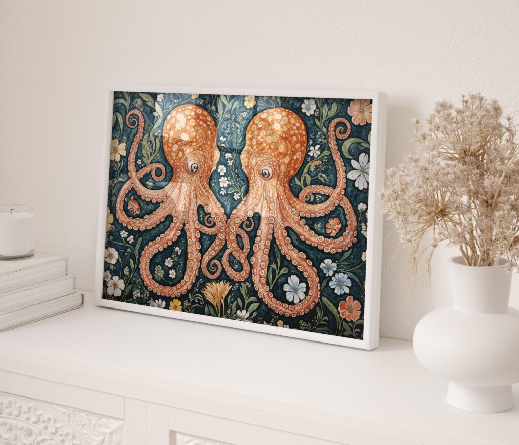William Morris Octopus Wall Art