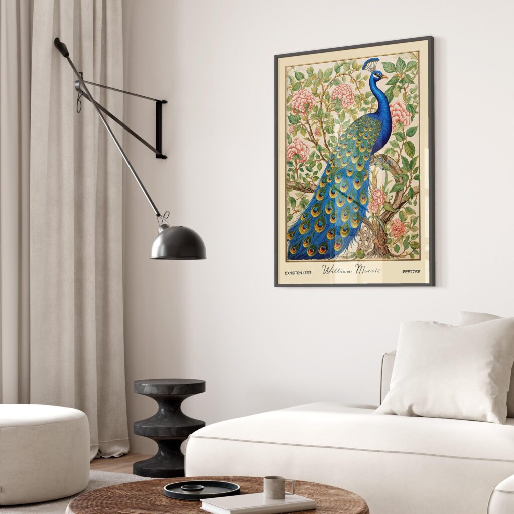 William Morris Peacock Art Print