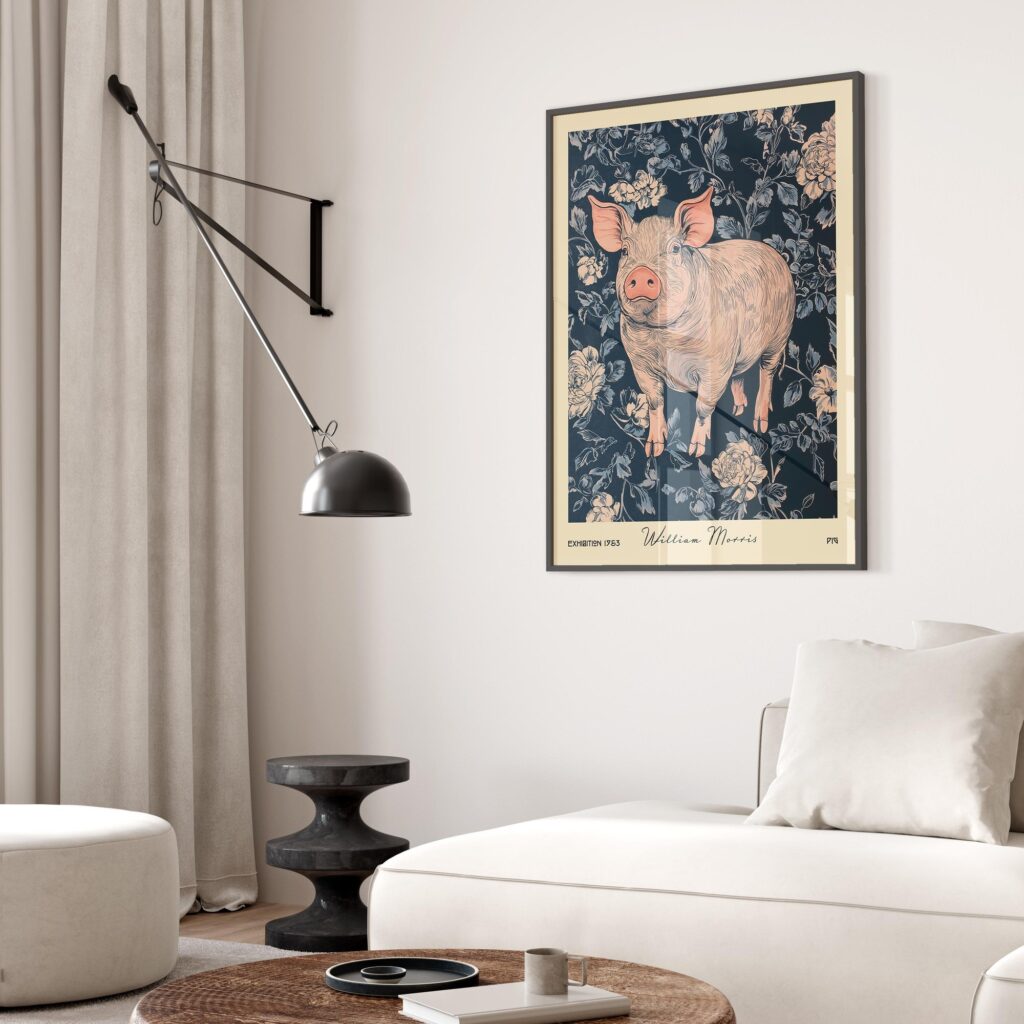 William Morris Pig Art Print
