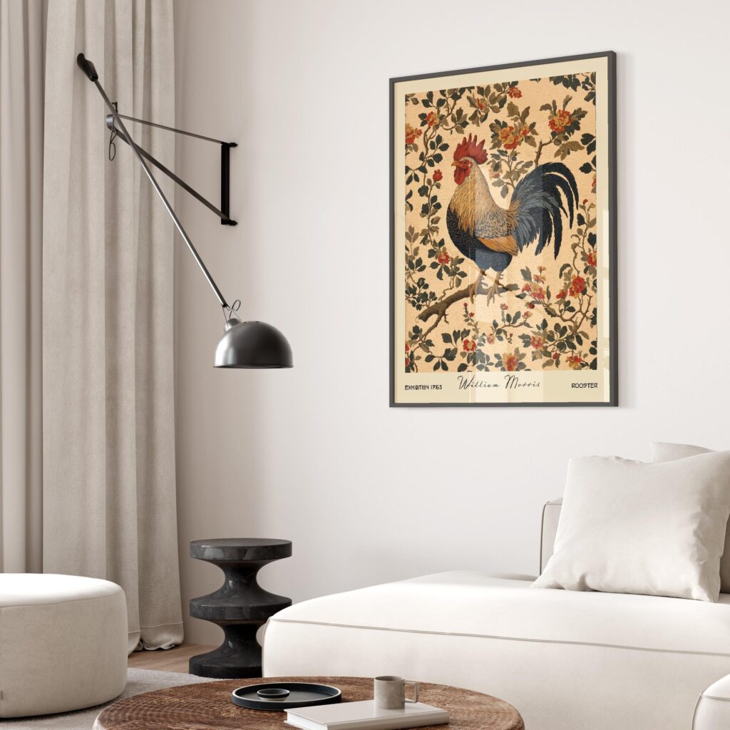 William Morris Rooster Print