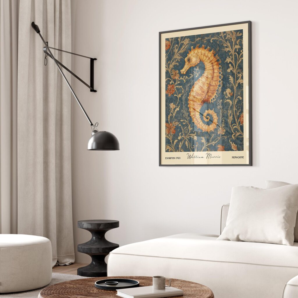 William Morris Seahorse Print