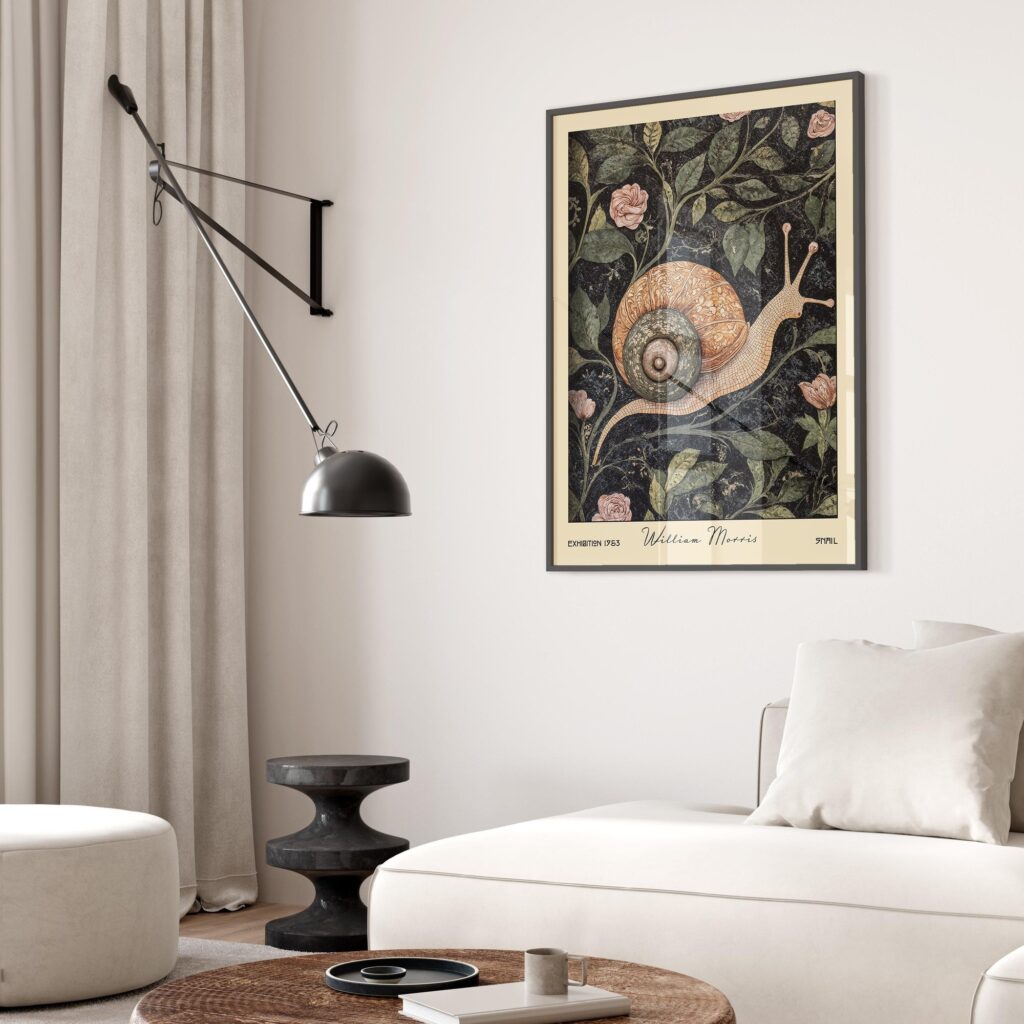 William Morris Snail Art Print