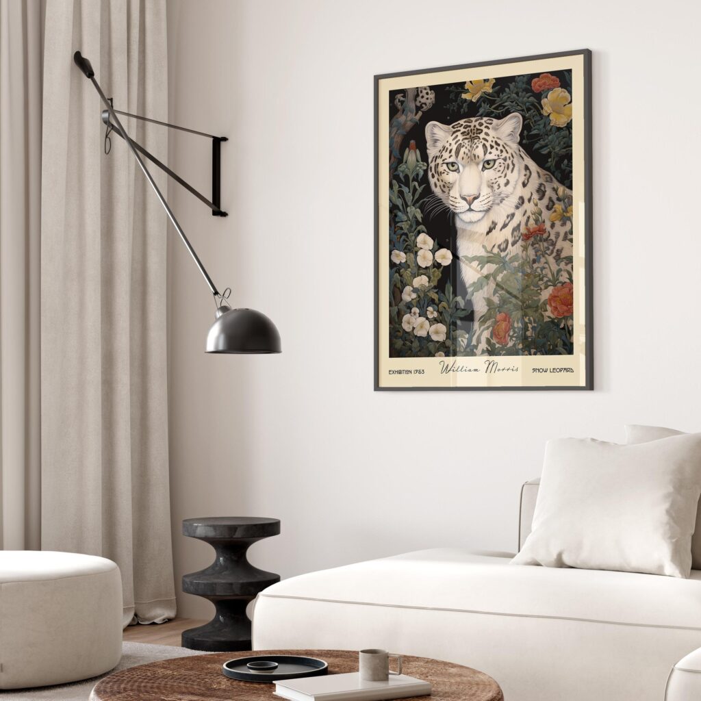 William Morris Snow Leopard Art Print