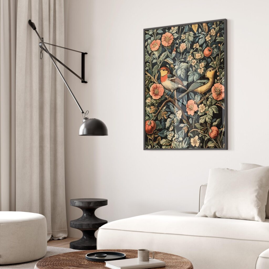 William Morris Sparrows Art Print