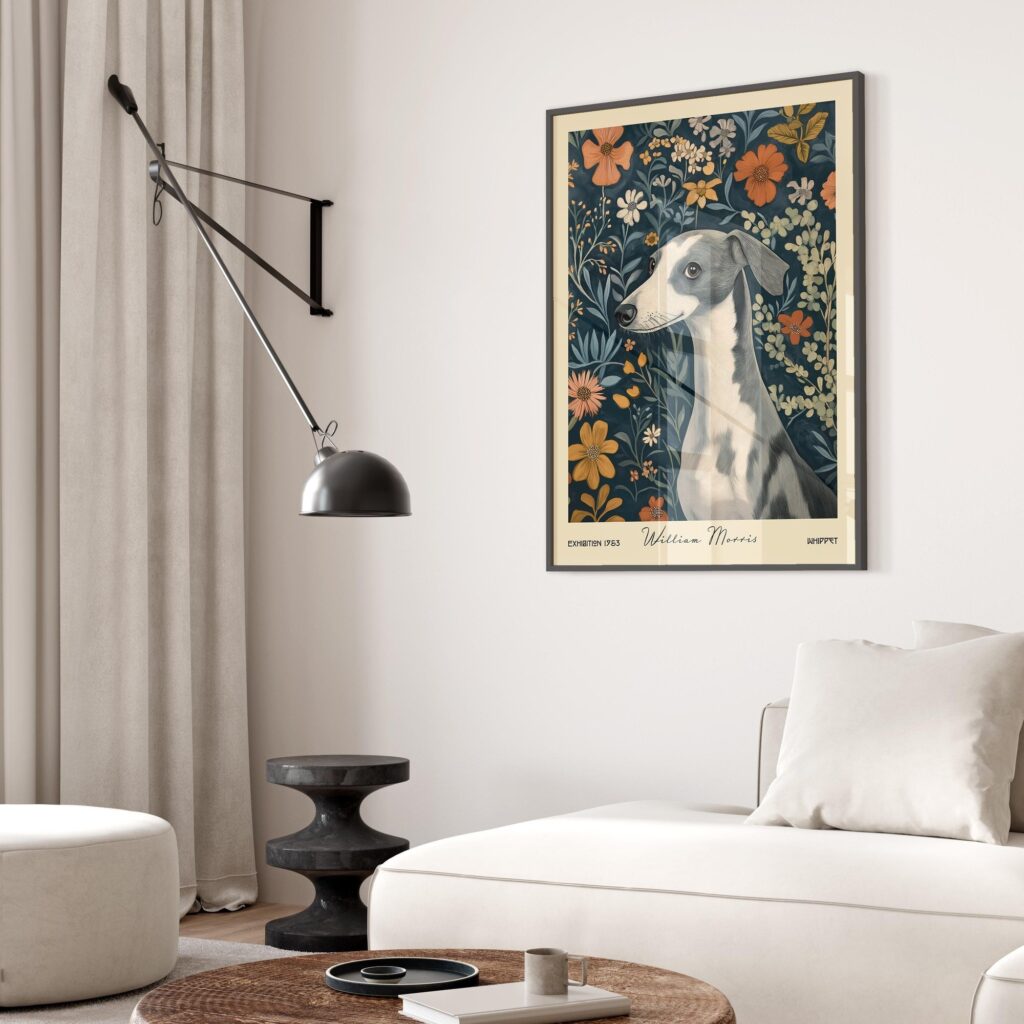 William Morris Whippet Art Print