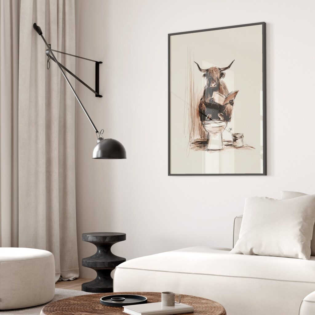 Yak Bathroom Art Print