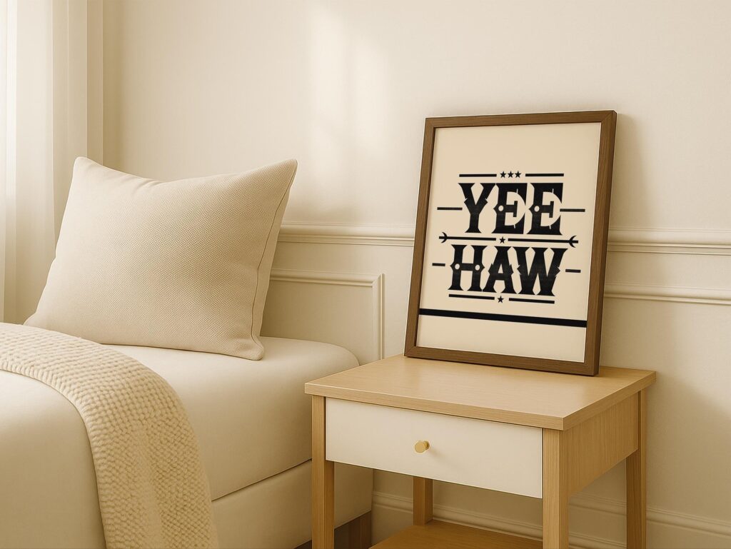 Yeehaw Typography Farmhouse Print