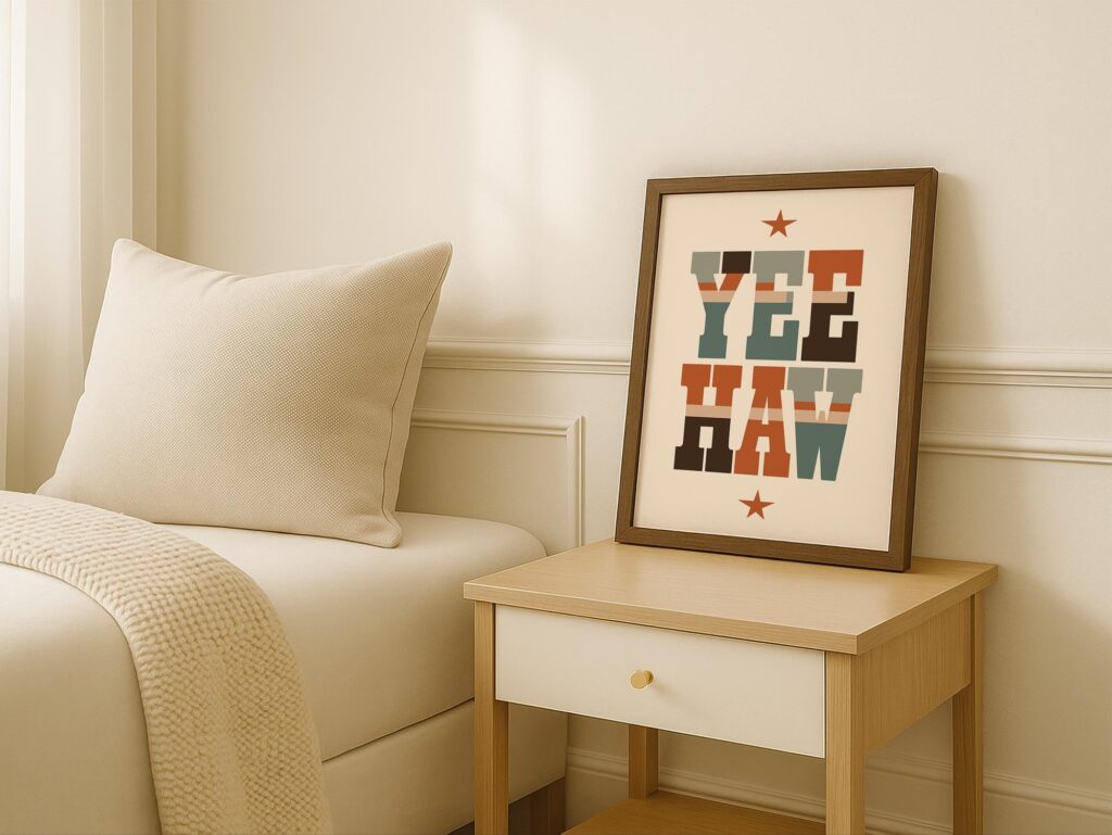 Yeehaw Western Typography Print