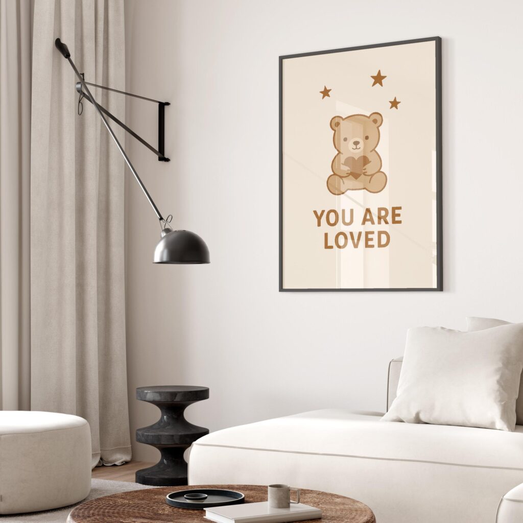 You Are Loved Bear Print