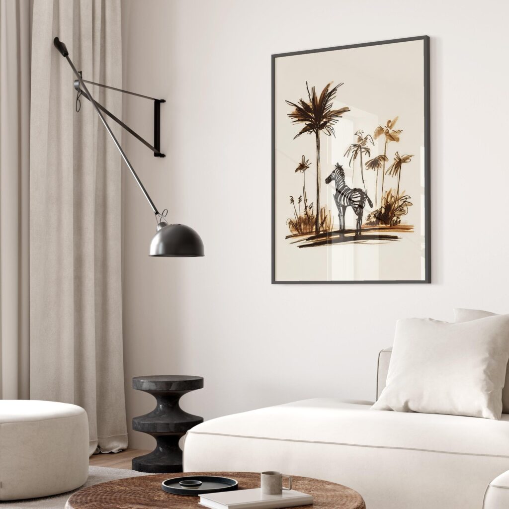 Zebra Jungle Poster