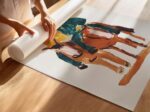Abstract Cowboys on Horses Art Print