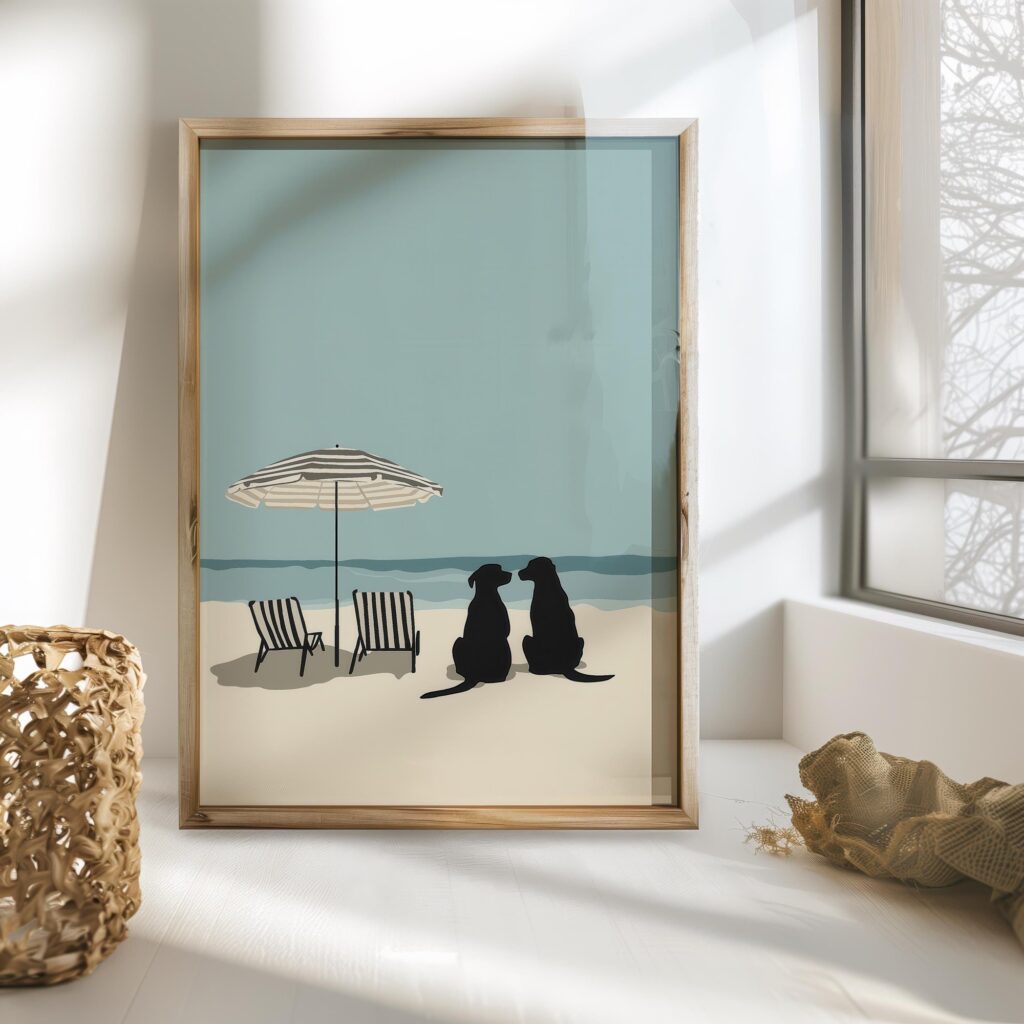 Beach Pets Art Print Set