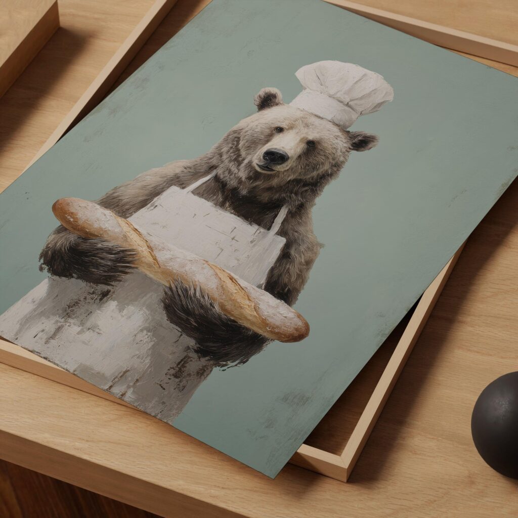 Bear Baker Chef Print