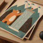 Bear Shower Mountain Print