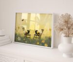Bee Garden Chat Art Print