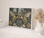 Bees Botanical Print