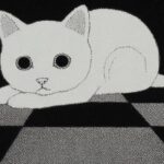 Black and White Cat Art Print