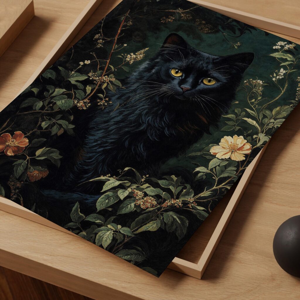 Black Cat Art Print