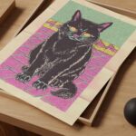 Black Cat Pop Art Print