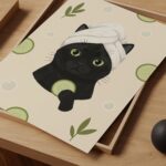 Black Cat Spa Day Print