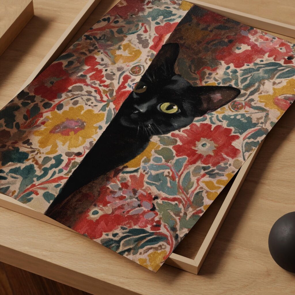 Black Cat Wall Art