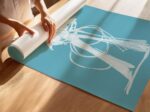 Blue White Cowgirl Poster