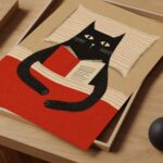 Book Cat Print