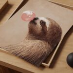 Bubblegum Sloth Wall Art