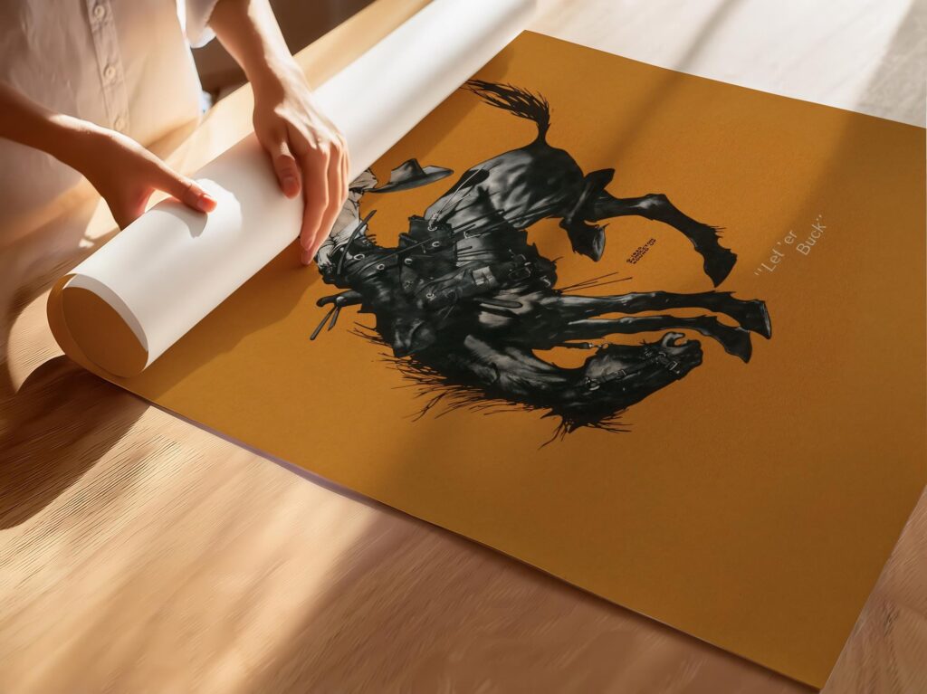 Bucking Bronco Print