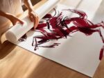 Burgundy Bucking Bronco Art Print