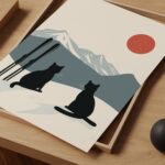 Cats and Ski Mountains Print