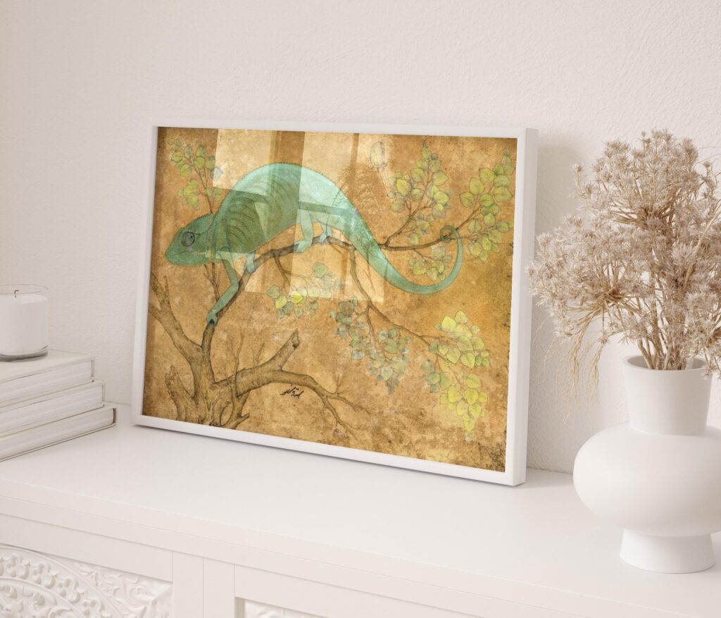 Chameleon Vintage Art