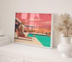 Cheetah Poolside Art Print