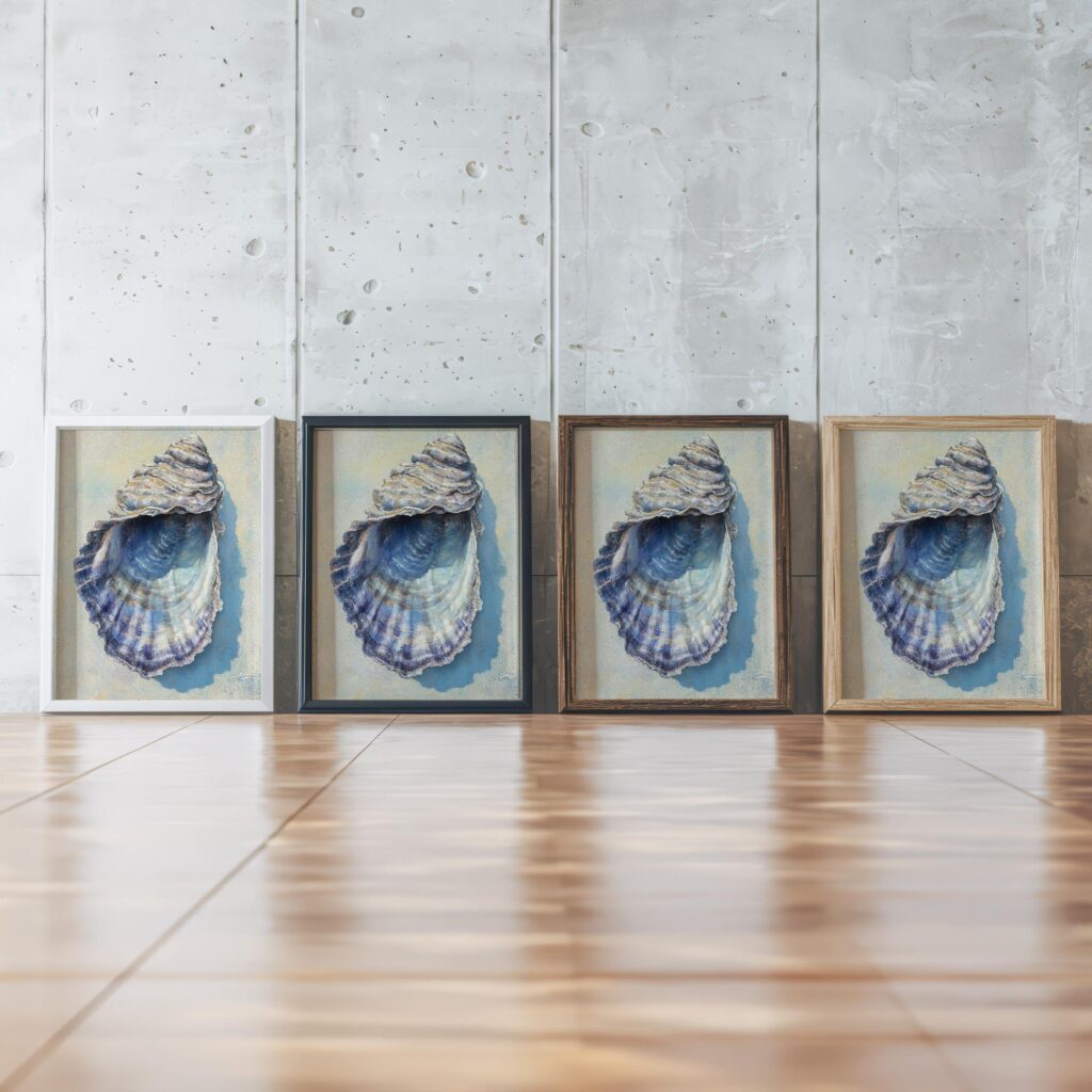 Coastal Oyster Shell Art Print