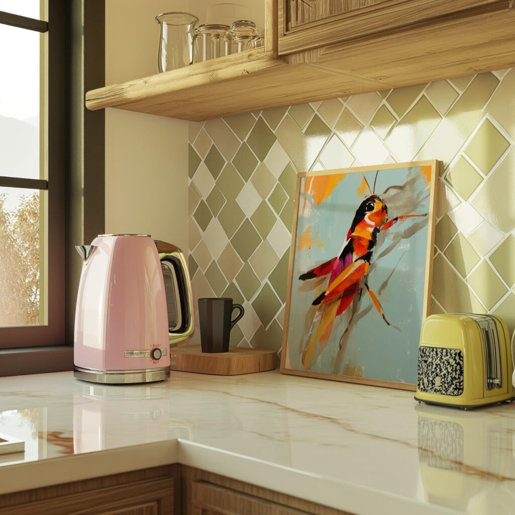 Colorful Grasshopper Print