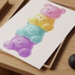 Colorful Gummy Bear Art Print