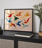Colorful Swallow Birds Print