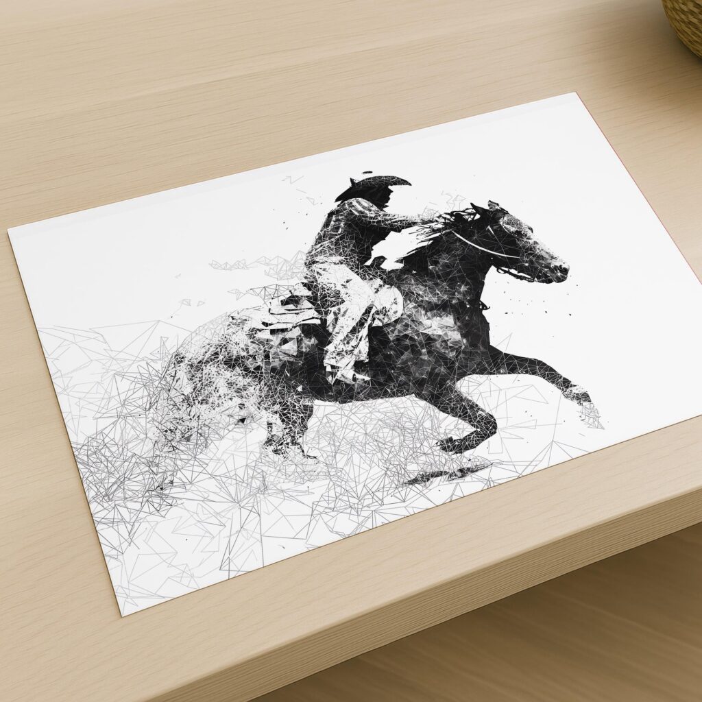 Cowboy and Horse Poster