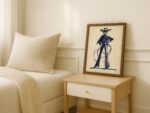 Cowgirl Lasso Navy Ink Print