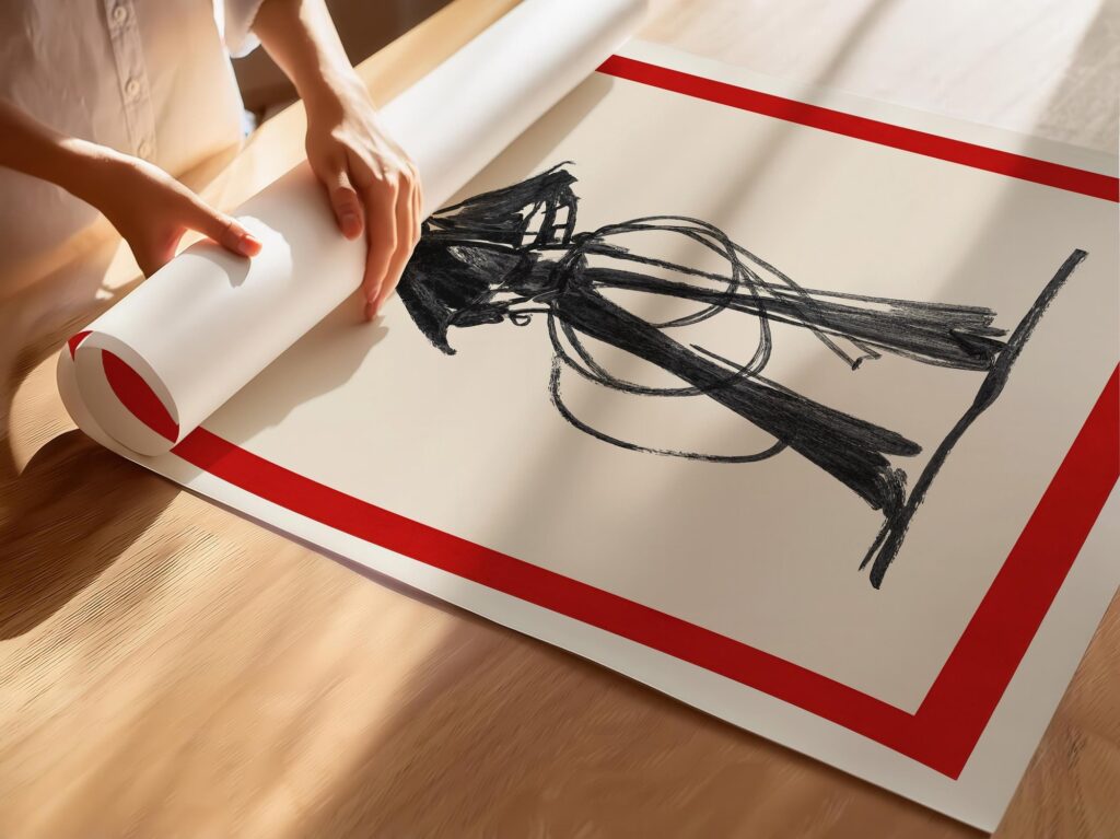Cowgirl Line Art Print Minimalist Western Ranch Decor