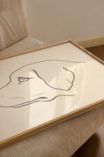 Dachshund Line Drawing Print