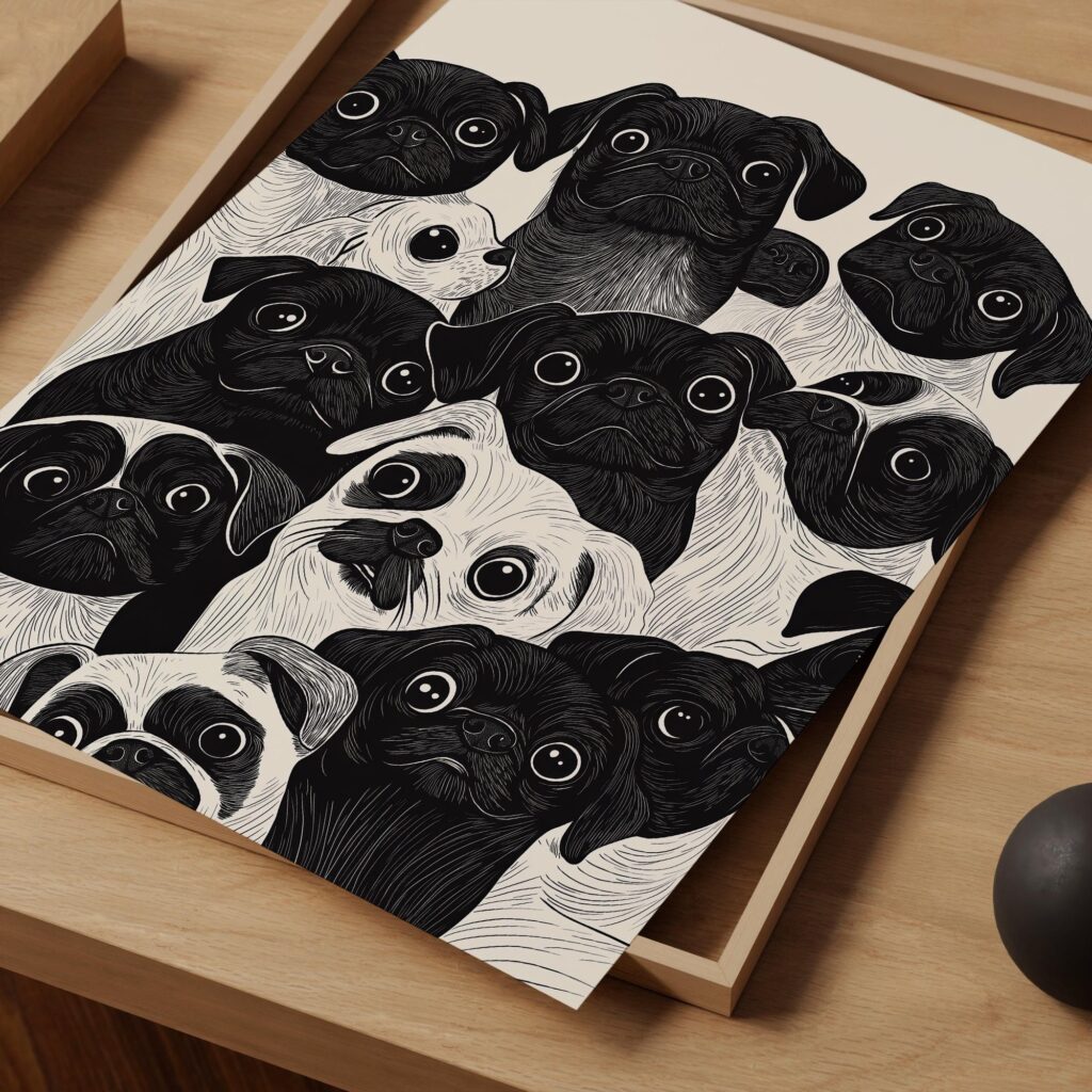 Dog Party Art Print