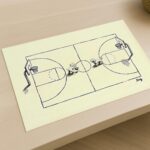 Dogs Playing Basketball Ink Sketch Print