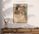 Fairy Butterfly Print Whimsical Wall Art Vintage