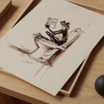 Frog Reading in the Bathroom Print