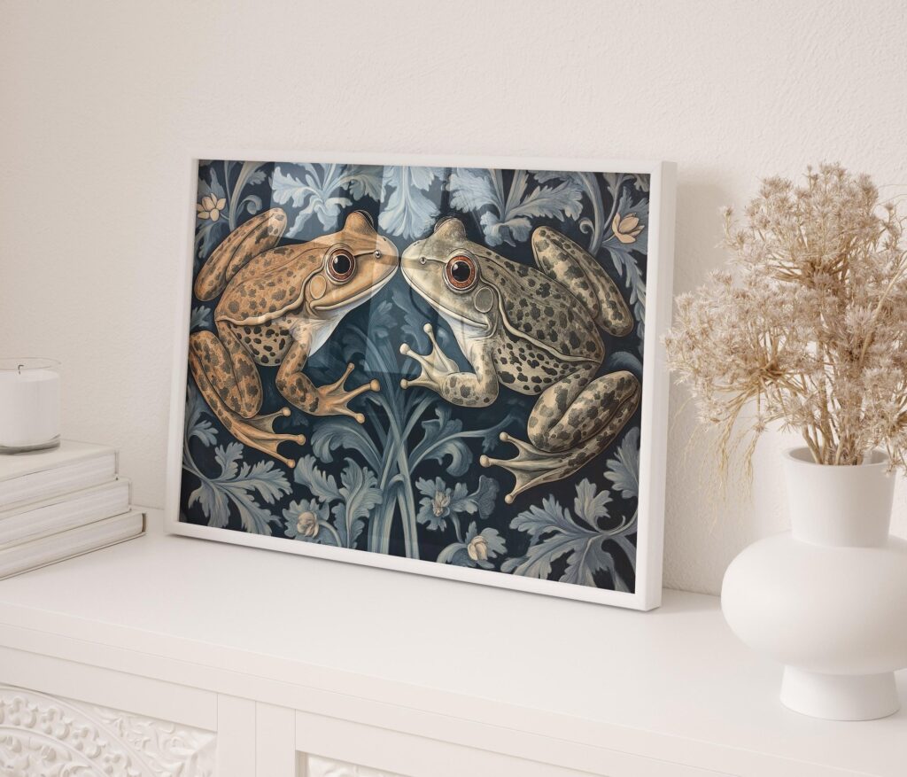 Frogs Botanical Print